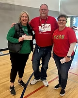 Shelley Moffit and Lisa Harding receiving CVEA grant checks