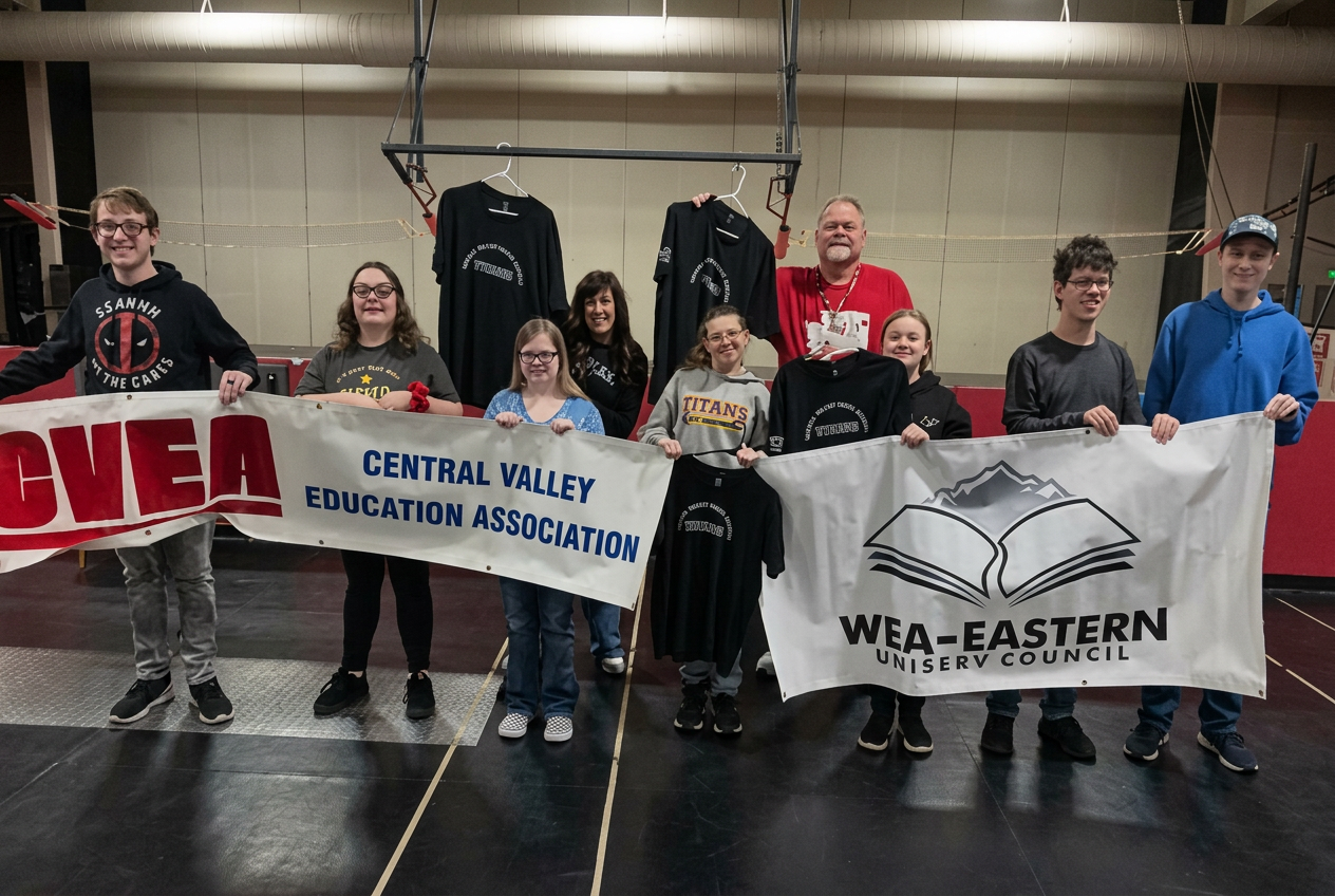 Mica Peak Elementary staff and students with COP Grant