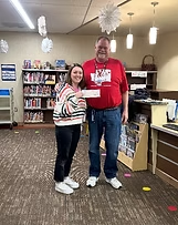 Sarah Sanchez of Ponderosa Elementary receiving grant