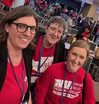 Ashley Pittenger, Pam Popp, and Courtney Wright at the close of WEA RA 2026